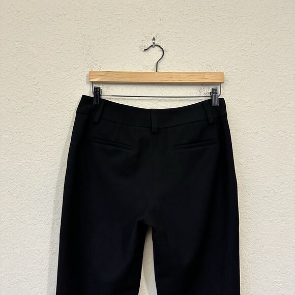ALICE + OLIVIA Employed Straight Leg Trouser Pants Flat Front in Black - Picture 7 of 15